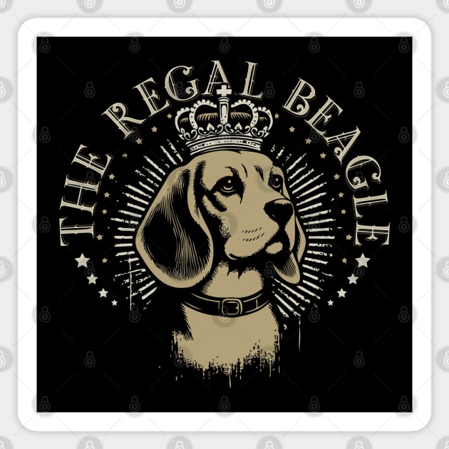 Regal Beagle Lounge 1977 // Threes Company Vintage Design Sticker by Trendsdk